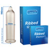 Pasante Ribbed Condoms 3 Pack